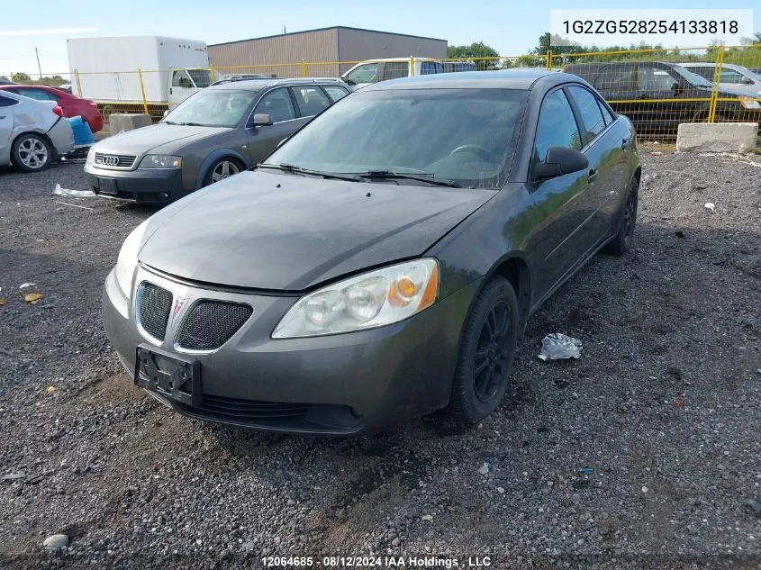 2005 Pontiac G6 VIN: 1G2ZG528254133818 Lot: 12064685