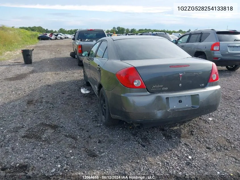 2005 Pontiac G6 VIN: 1G2ZG528254133818 Lot: 12064685