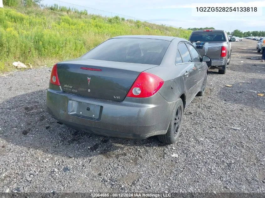 2005 Pontiac G6 VIN: 1G2ZG528254133818 Lot: 12064685