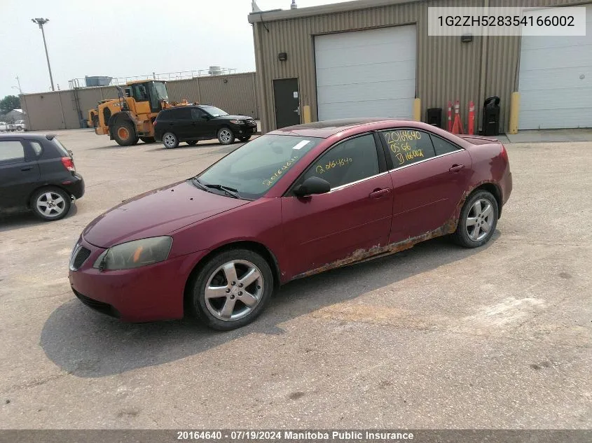 2005 Pontiac G6 Gt VIN: 1G2ZH528354166002 Lot: 20164640