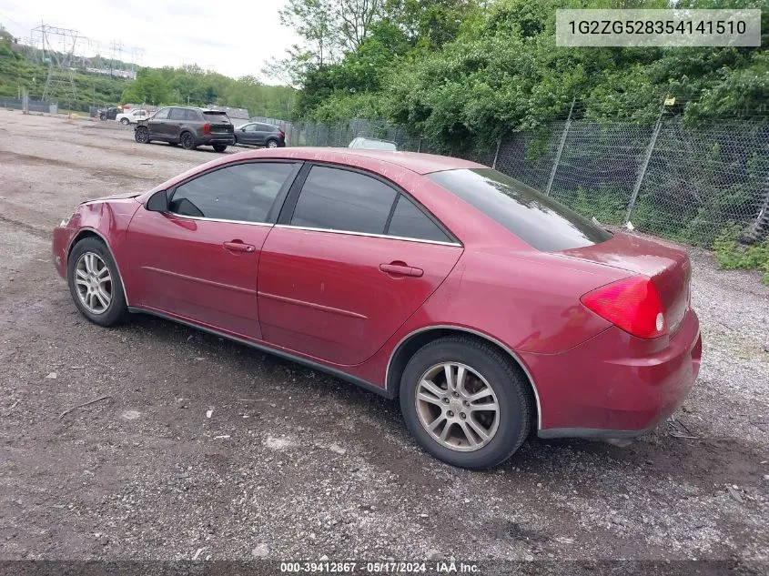 1G2ZG528354141510 2005 Pontiac G6