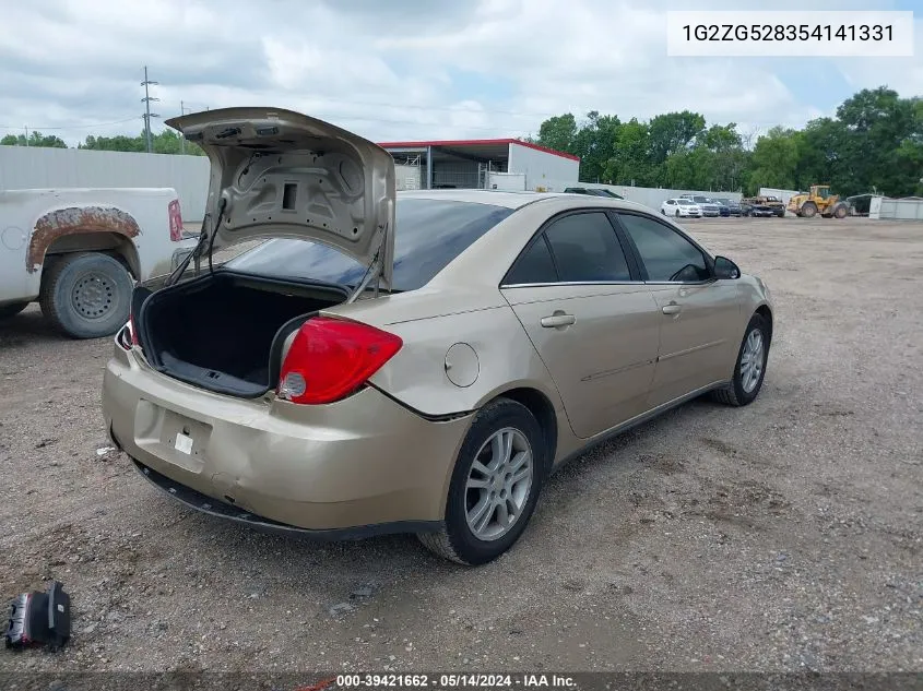 1G2ZG528354141331 2005 Pontiac G6