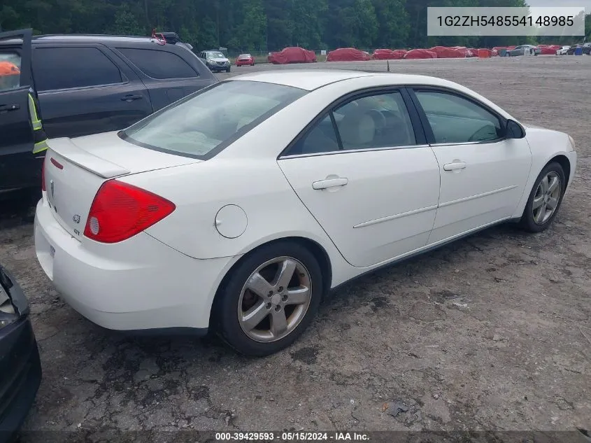 2005 Pontiac G6 Gt VIN: 1G2ZH548554148985 Lot: 39429593