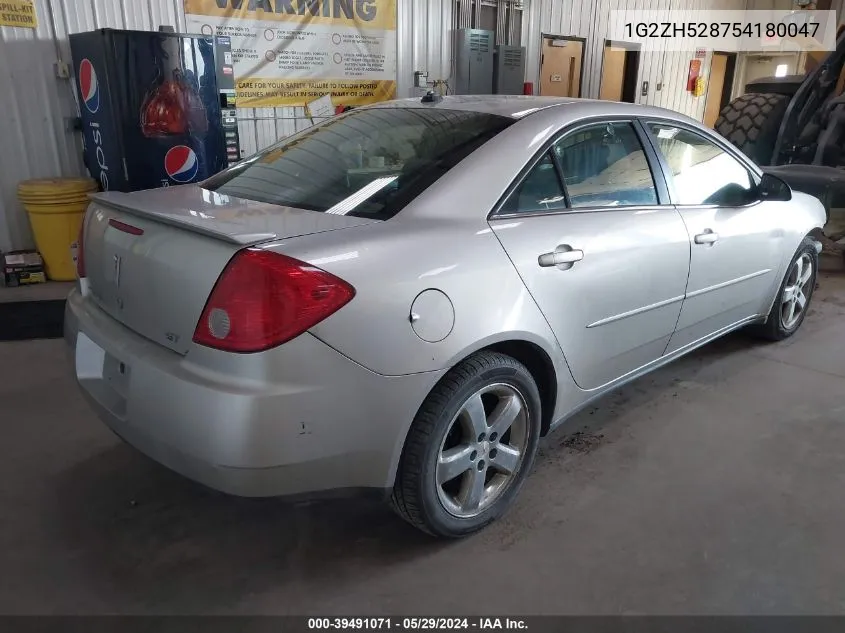 2005 Pontiac G6 Gt VIN: 1G2ZH528754180047 Lot: 39491071