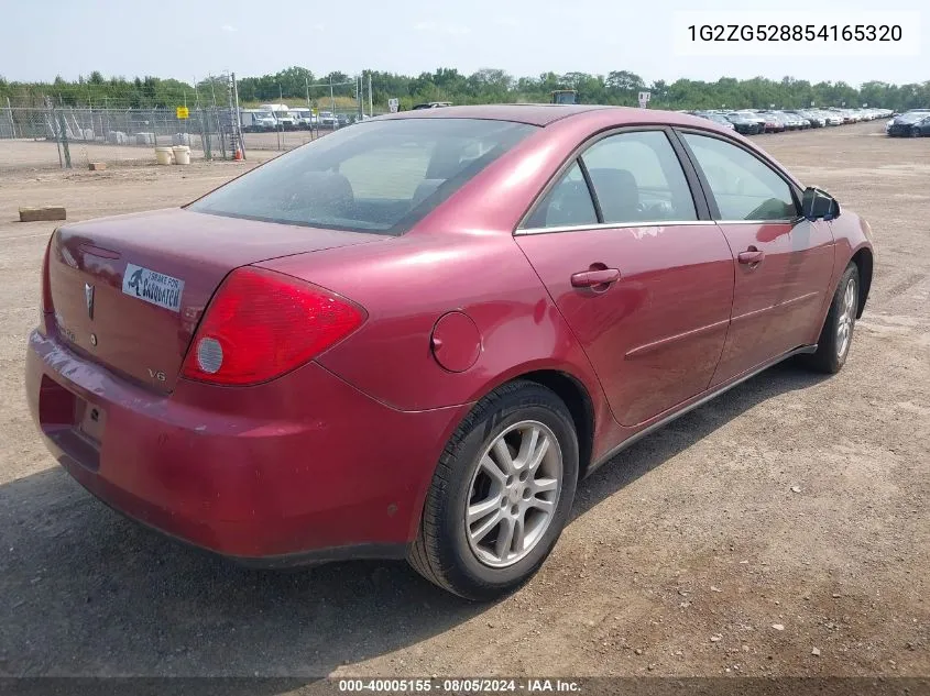 2005 Pontiac G6 VIN: 1G2ZG528854165320 Lot: 40005155