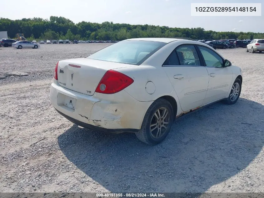 2005 Pontiac G6 VIN: 1G2ZG528954148154 Lot: 40157855