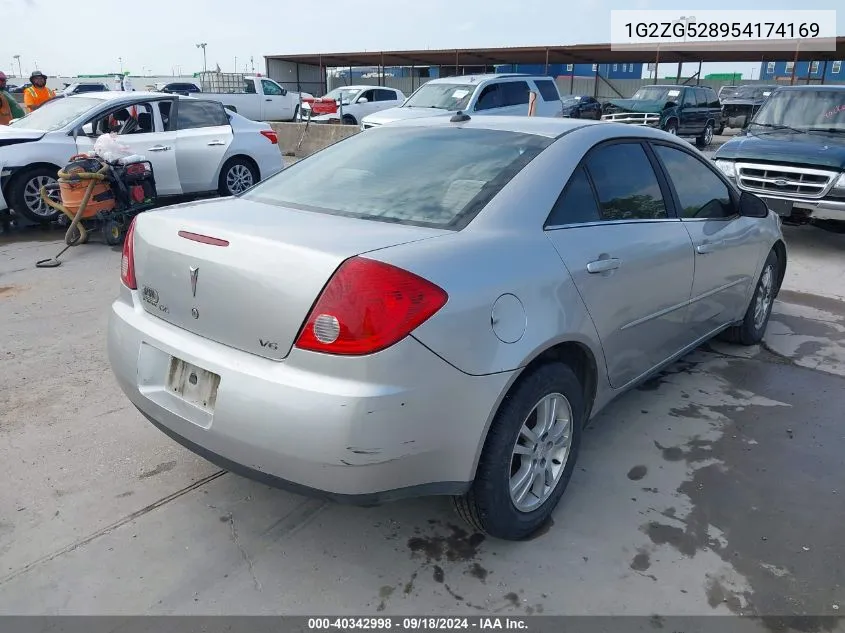 2005 Pontiac G6 VIN: 1G2ZG528954174169 Lot: 40342998