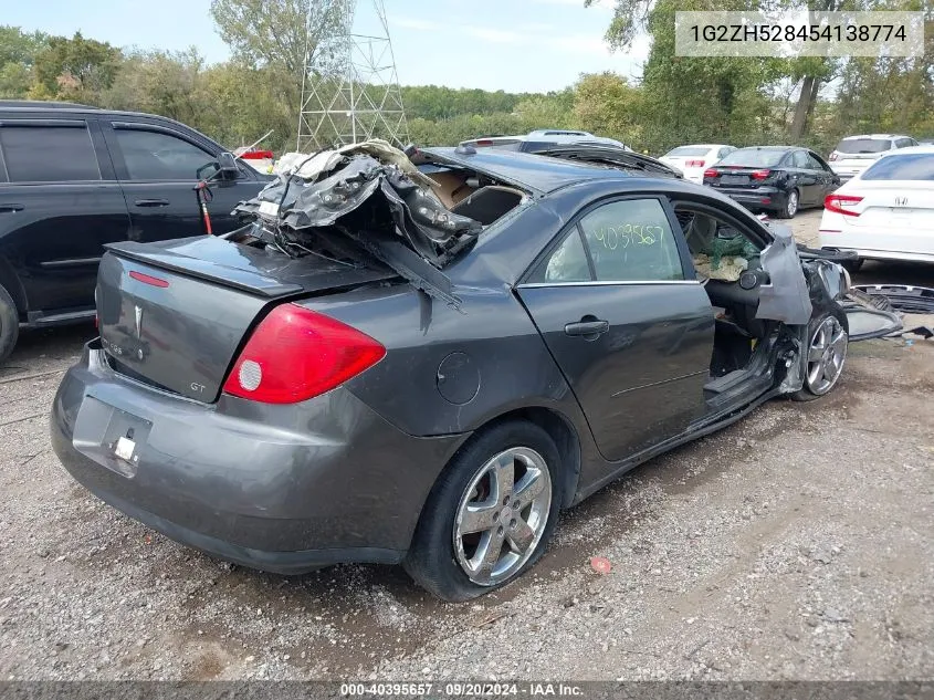 2005 Pontiac G6 Gt VIN: 1G2ZH528454138774 Lot: 40395657