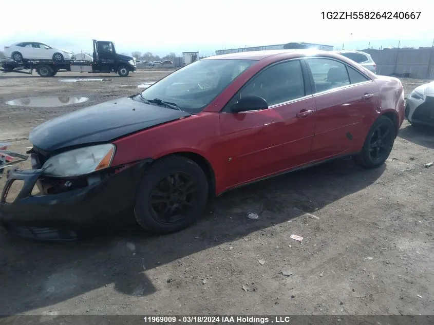 1G2ZH558264240667 2006 Pontiac G6 Gt