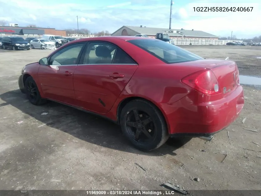 1G2ZH558264240667 2006 Pontiac G6 Gt