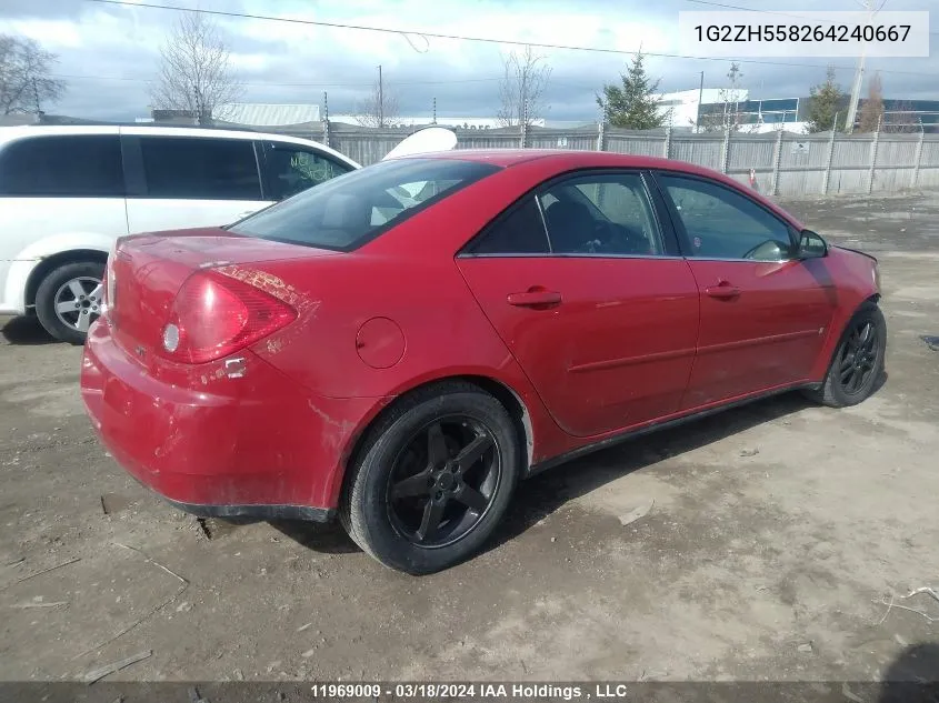 1G2ZH558264240667 2006 Pontiac G6 Gt