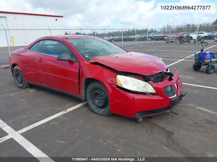 1G2ZH368964277377 2006 Pontiac G6 Gt