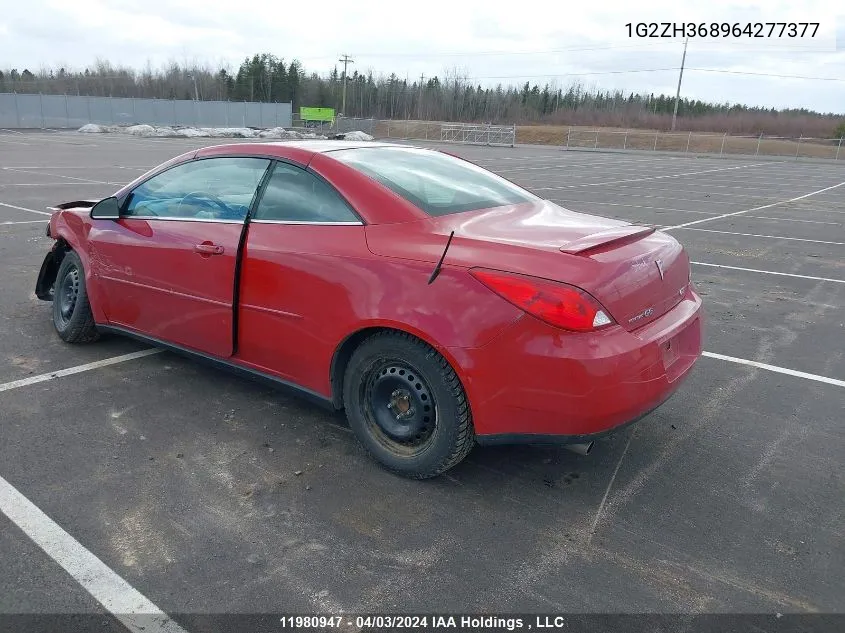 1G2ZH368964277377 2006 Pontiac G6 Gt