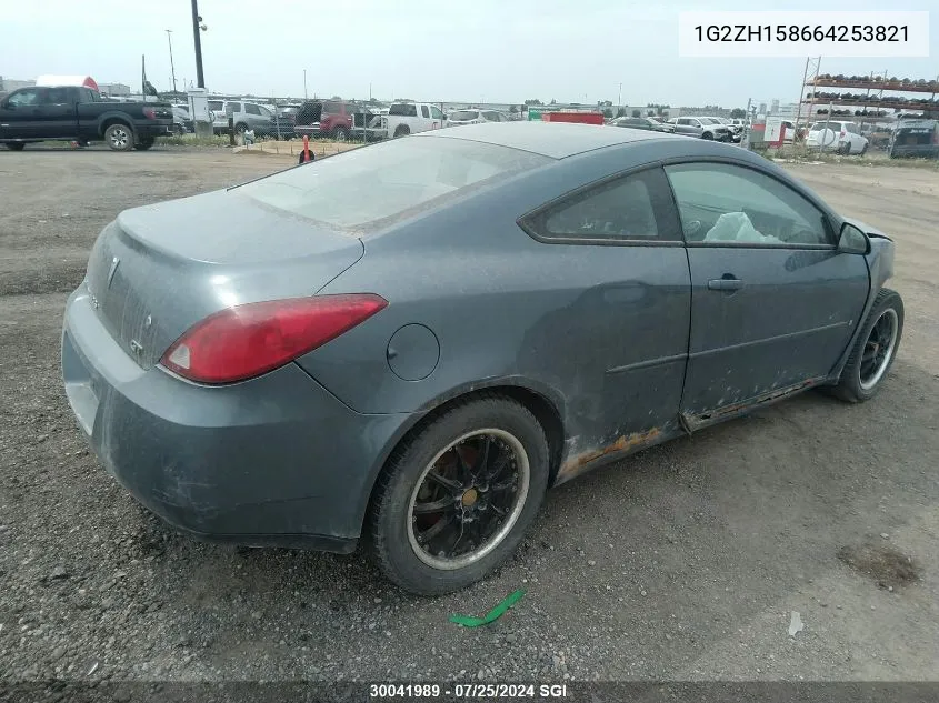 2006 Pontiac G6 Gt VIN: 1G2ZH158664253821 Lot: 30041989