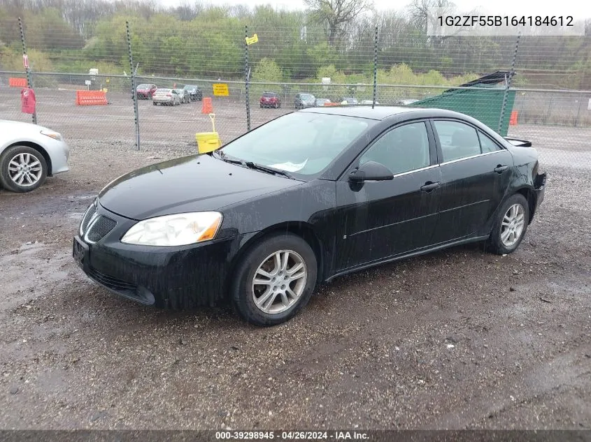 2006 Pontiac G6 VIN: 1G2ZF55B164184612 Lot: 39298945