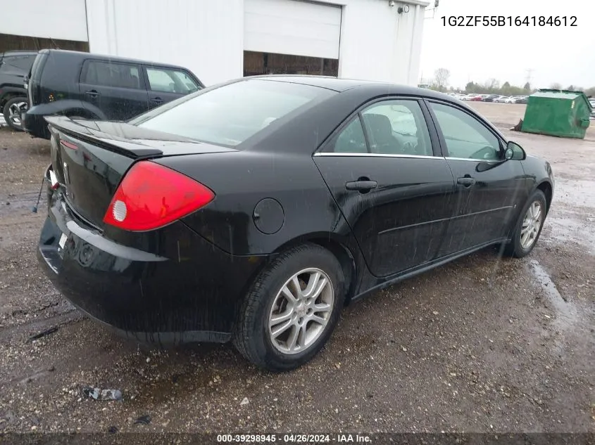 1G2ZF55B164184612 2006 Pontiac G6