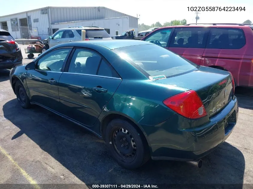 1G2ZG558764223494 2006 Pontiac G6