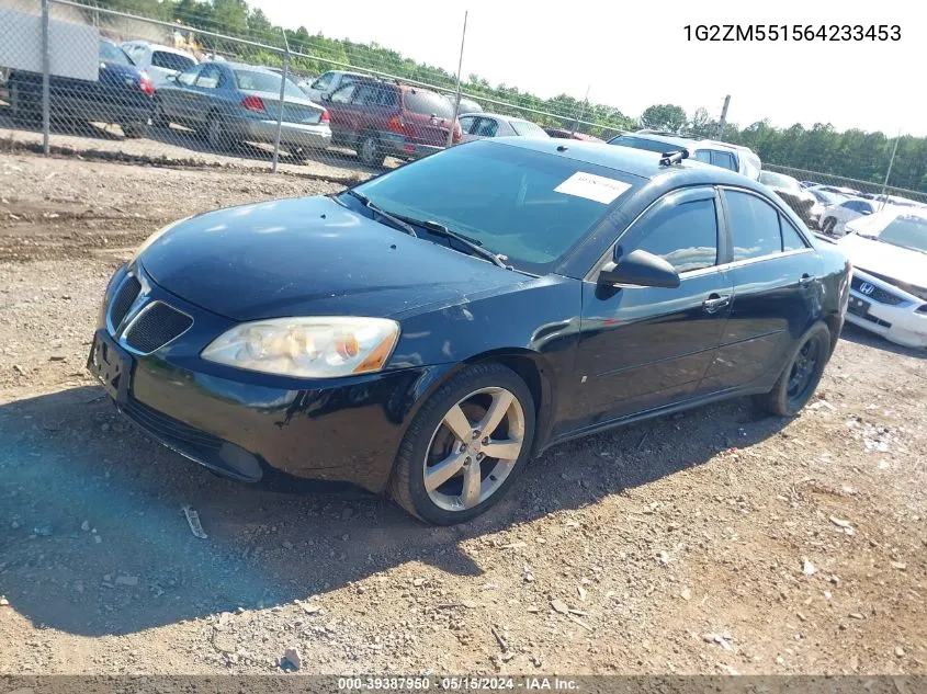 2006 Pontiac G6 Gtp VIN: 1G2ZM551564233453 Lot: 39387950