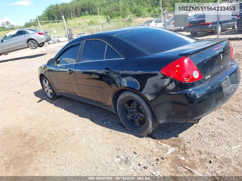 2006 Pontiac G6 Gtp VIN: 1G2ZM551564233453 Lot: 39387950