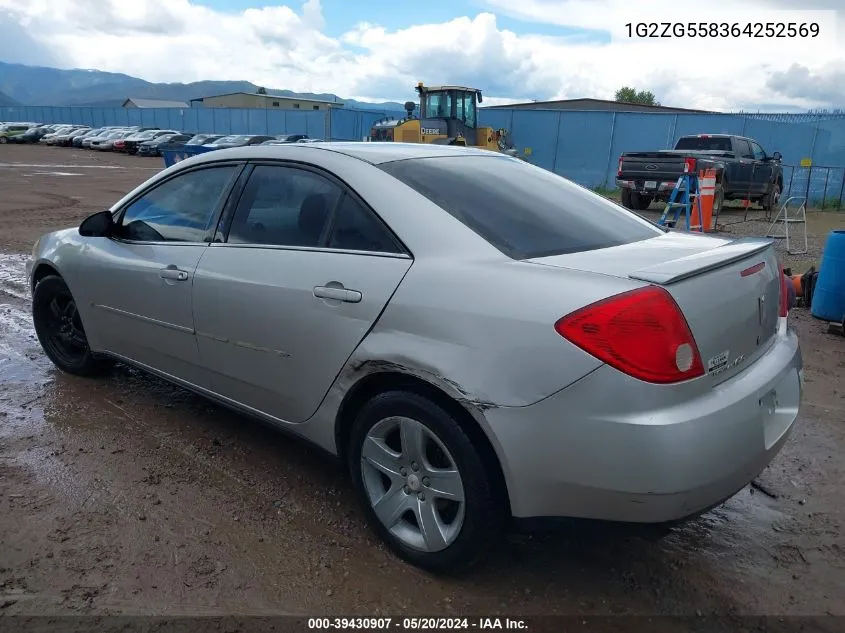 2006 Pontiac G6 VIN: 1G2ZG558364252569 Lot: 39430907