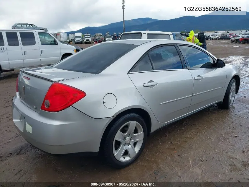 2006 Pontiac G6 VIN: 1G2ZG558364252569 Lot: 39430907