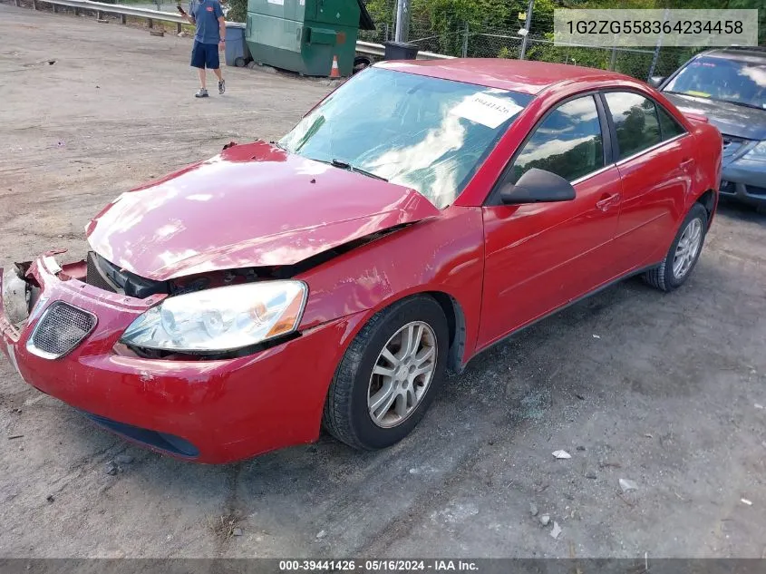 2006 Pontiac G6 VIN: 1G2ZG558364234458 Lot: 39441426