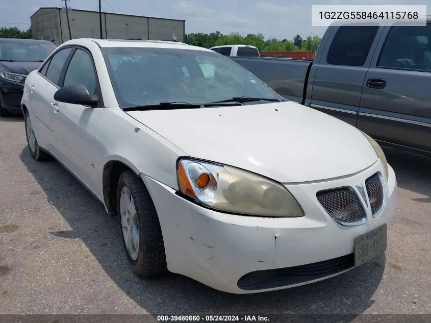 1G2ZG558464115768 2006 Pontiac G6