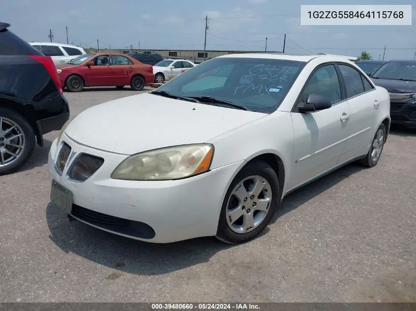 1G2ZG558464115768 2006 Pontiac G6