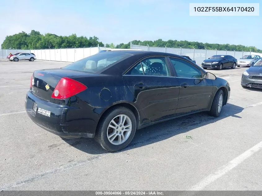 1G2ZF55BX64170420 2006 Pontiac G6