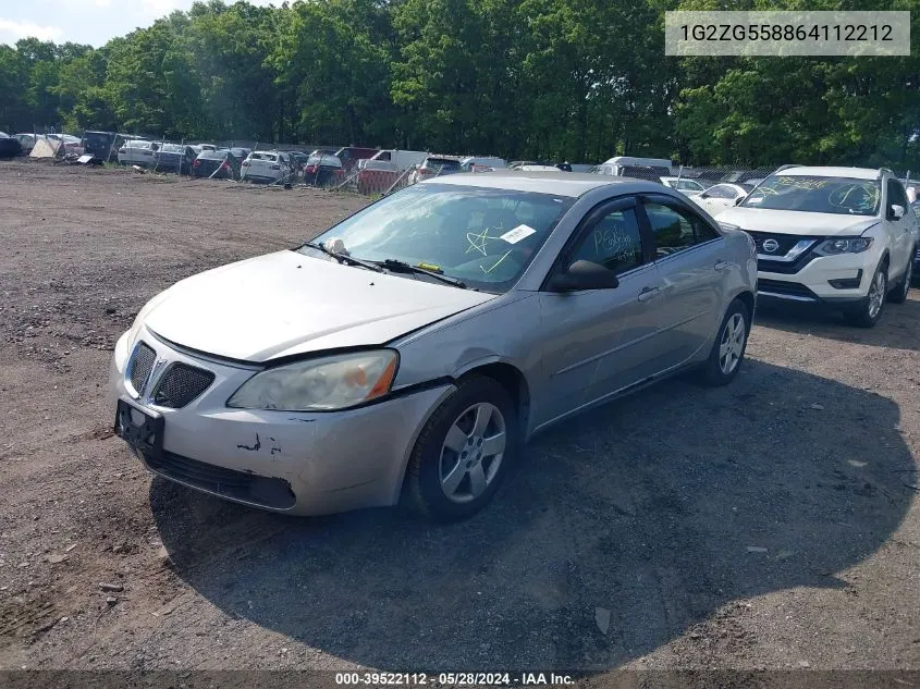 2006 Pontiac G6 VIN: 1G2ZG558864112212 Lot: 39522112