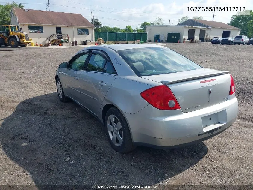 1G2ZG558864112212 2006 Pontiac G6