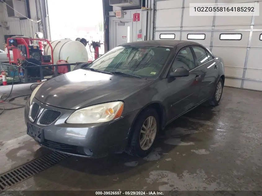 1G2ZG558164185292 2006 Pontiac G6