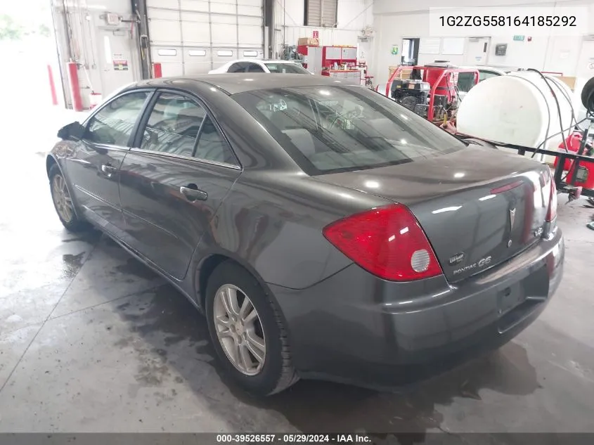 2006 Pontiac G6 VIN: 1G2ZG558164185292 Lot: 39526557