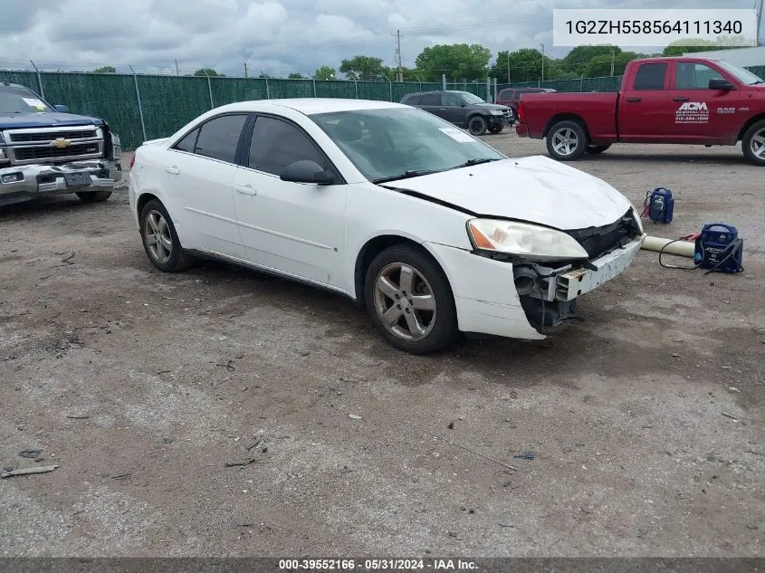 2006 Pontiac G6 Gt VIN: 1G2ZH558564111340 Lot: 39552166