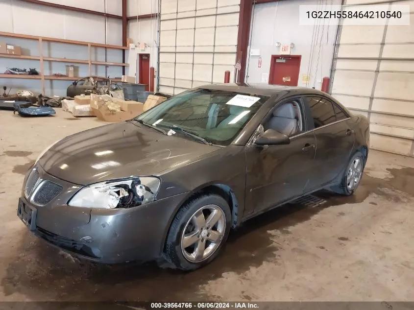 1G2ZH558464210540 2006 Pontiac G6 Gt