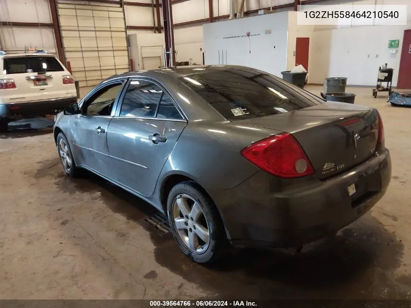 1G2ZH558464210540 2006 Pontiac G6 Gt