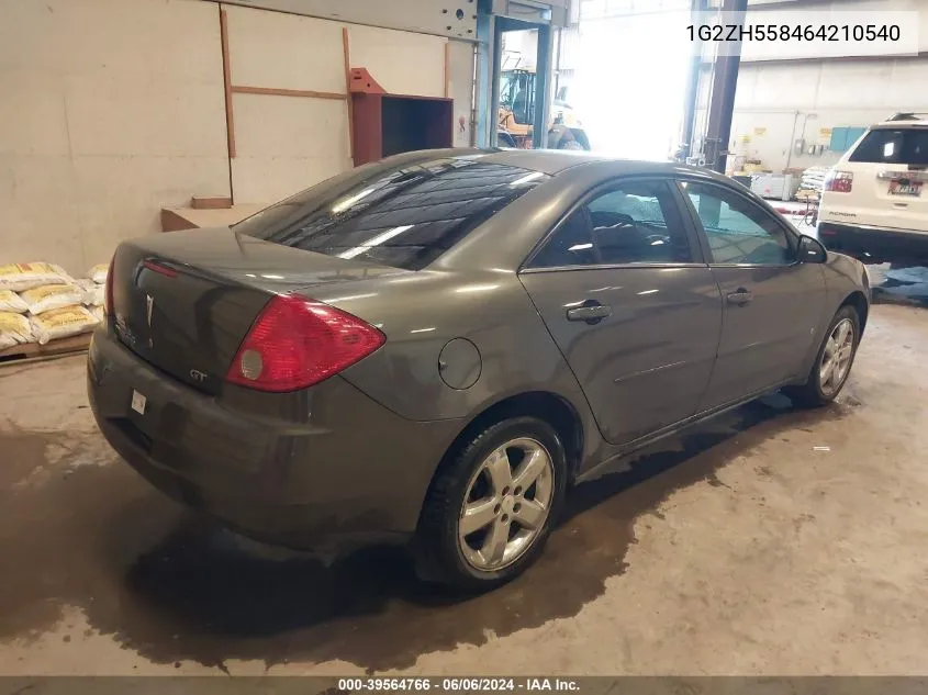 1G2ZH558464210540 2006 Pontiac G6 Gt