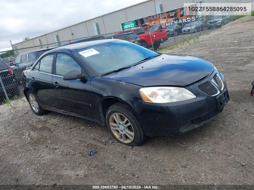 2006 Pontiac G6 Se VIN: 1G2ZF55B864285095 Lot: 39603780