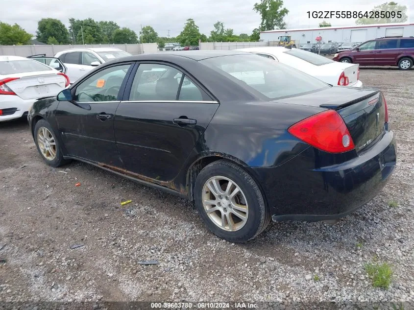 1G2ZF55B864285095 2006 Pontiac G6 Se