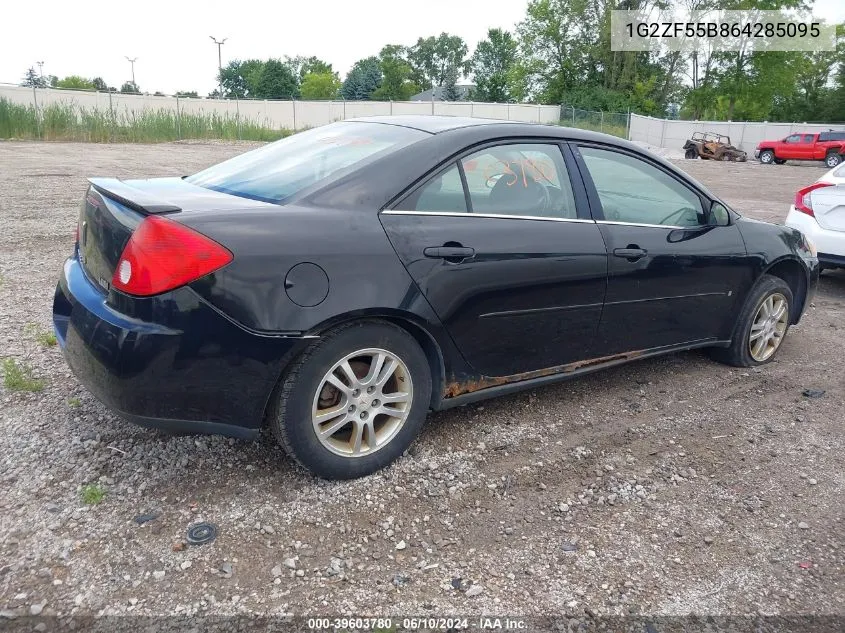 2006 Pontiac G6 Se VIN: 1G2ZF55B864285095 Lot: 39603780