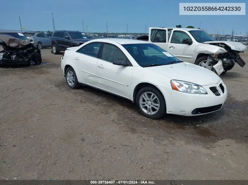 1G2ZG558664242330 2006 Pontiac G6