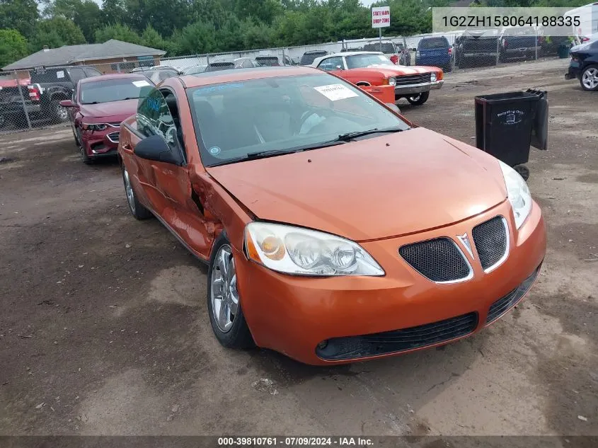 2006 Pontiac G6 Gt VIN: 1G2ZH158064188335 Lot: 39810761