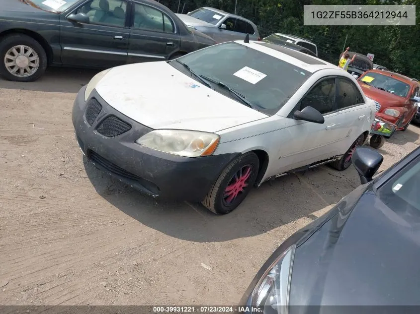 1G2ZF55B364212944 2006 Pontiac G6