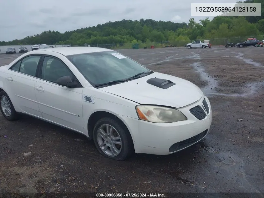 2006 Pontiac G6 VIN: 1G2ZG558964128158 Lot: 39956358