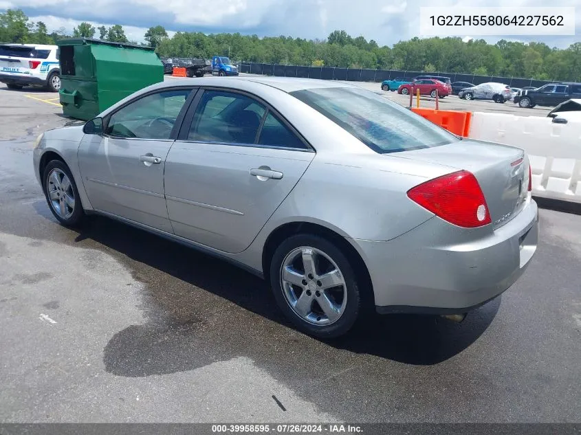 2006 Pontiac G6 Gt VIN: 1G2ZH558064227562 Lot: 39958595