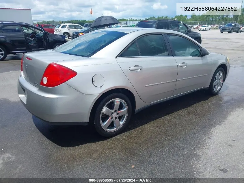 2006 Pontiac G6 Gt VIN: 1G2ZH558064227562 Lot: 39958595