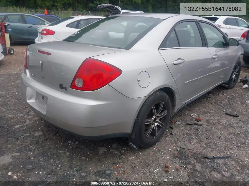 2006 Pontiac G6 VIN: 1G2ZF55B164178082 Lot: 39958762