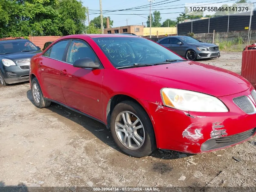 2006 Pontiac G6 Se VIN: 1G2ZF55B464141379 Lot: 39964734