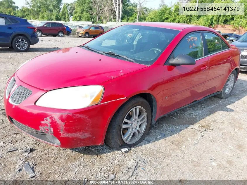 2006 Pontiac G6 Se VIN: 1G2ZF55B464141379 Lot: 39964734