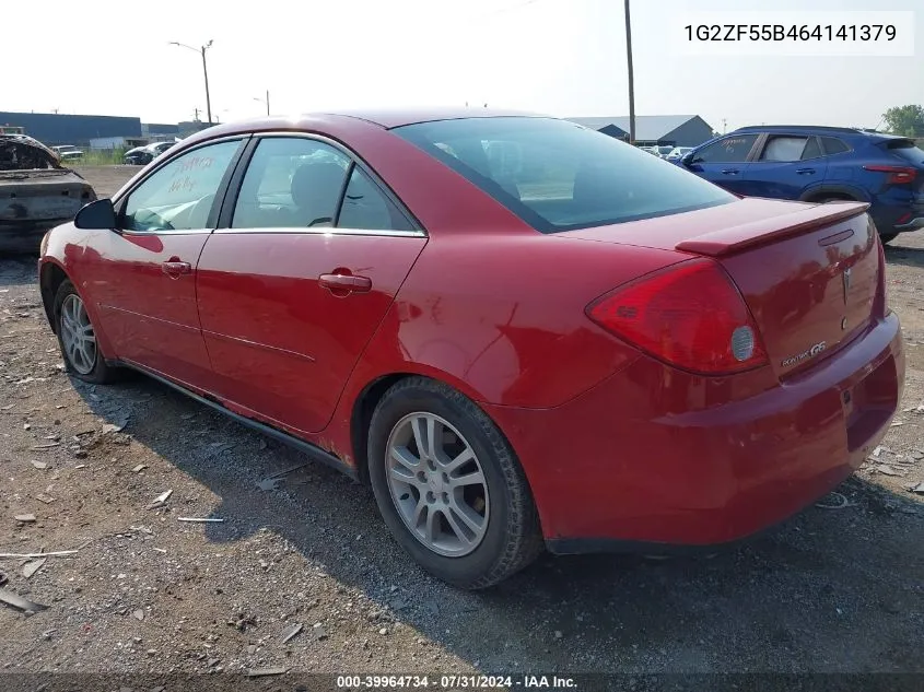 2006 Pontiac G6 Se VIN: 1G2ZF55B464141379 Lot: 39964734